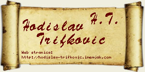 Hodislav Trifković vizit kartica
